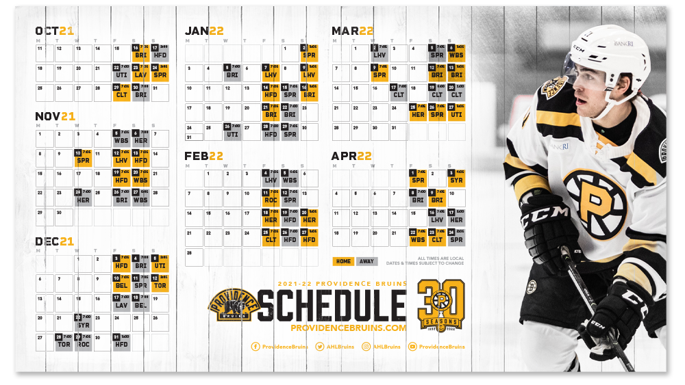 Bruins Printable Schedule 202223 Customize and Print