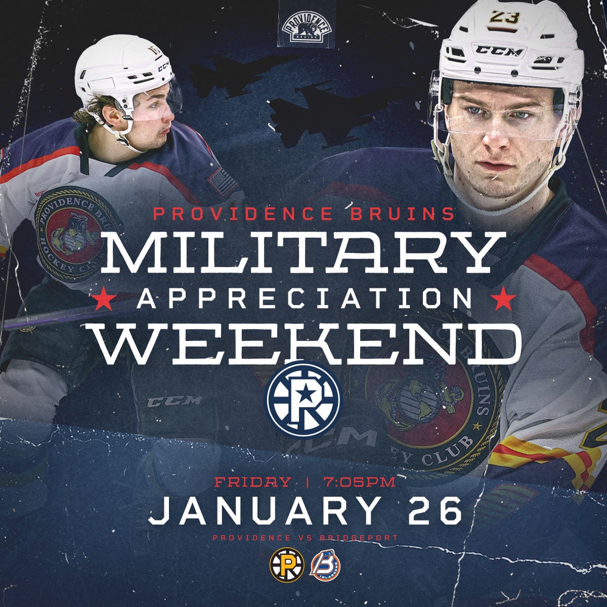 P-Bruins Fall on Military Appreciation Night