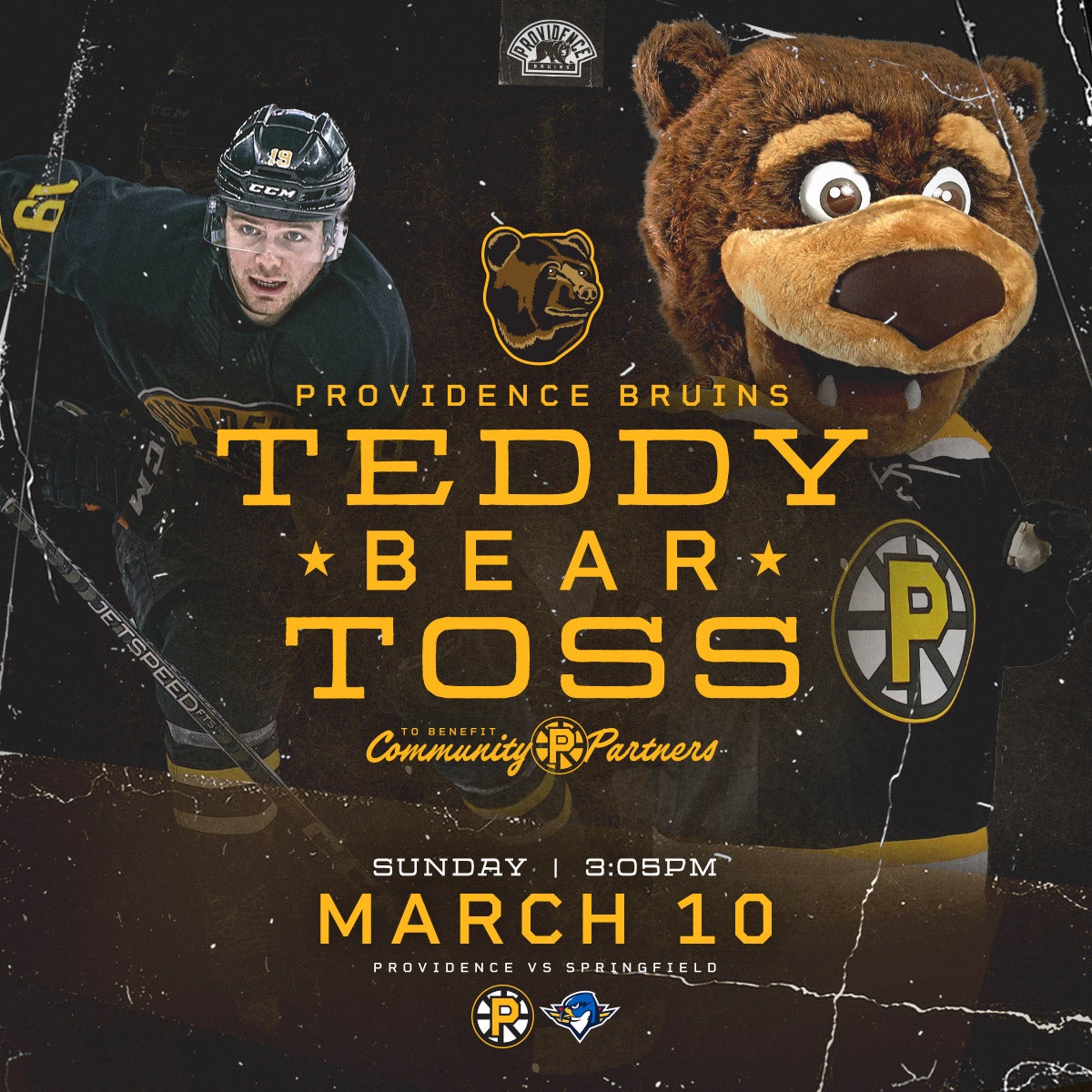 Teddy Bear Toss with the Providence Bruins