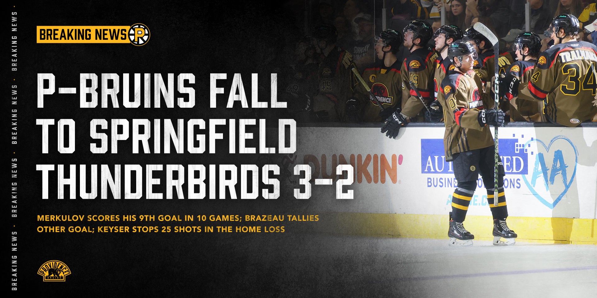 Springfield Thunderbirds fall to Lehigh Valley Phantoms, 2-1, in