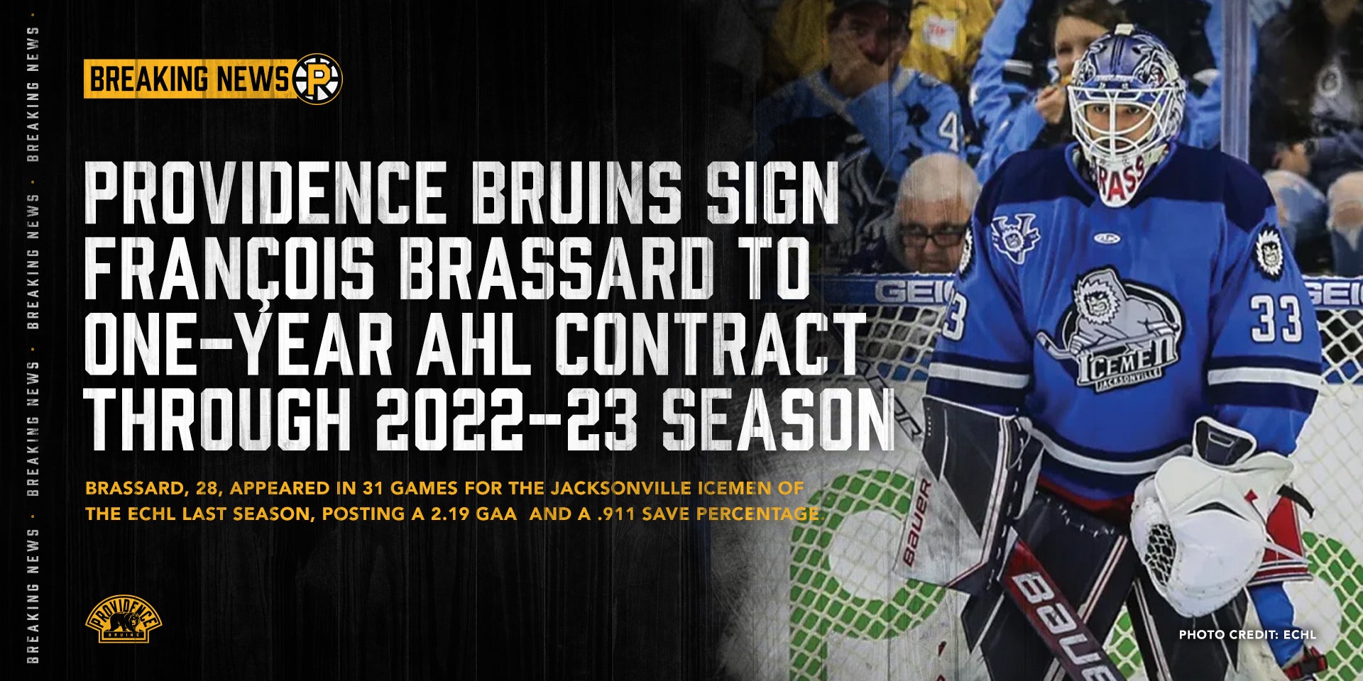 PROVIDENCE BRUINS SIGN FOSSIER TO PTO