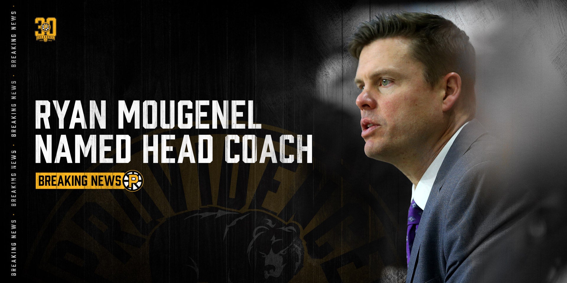 RYAN MOUGENEL NAMED 13TH HEAD COACH OF THE PROVIDENCE BRUINS